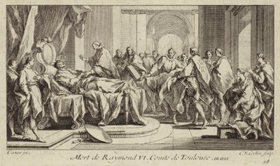 Raymond VI, greve af Toulouse, døde af Charles Nicolas II Cochin