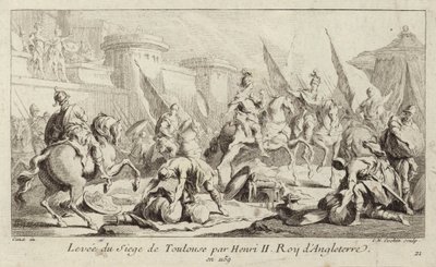 Kong Henrik II af England ophæver sin belejring af Toulouse af Charles Nicolas II Cochin