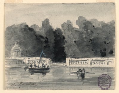 En sø i en park af Charles Nicolas Ransonnette