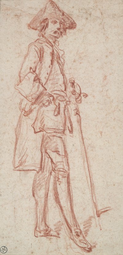 Mand stående, holder et sværd af Charles Parrocel