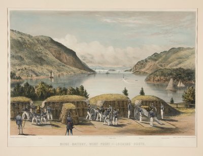 Siege Battery, West Point - Ser mod nord af Charles Parsons