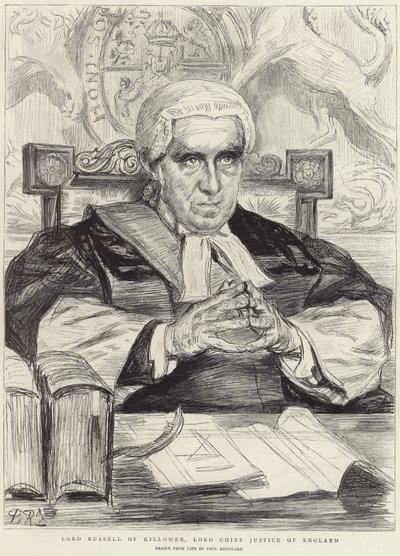 Lord Russell af Killowen (litho) af Charles Paul (after) Renouard