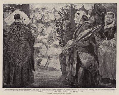 En kontrast, bønder og parisere i Rennes af Charles Paul Renouard