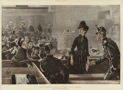 En scene ved domstolene i Paris af Charles Paul Renouard