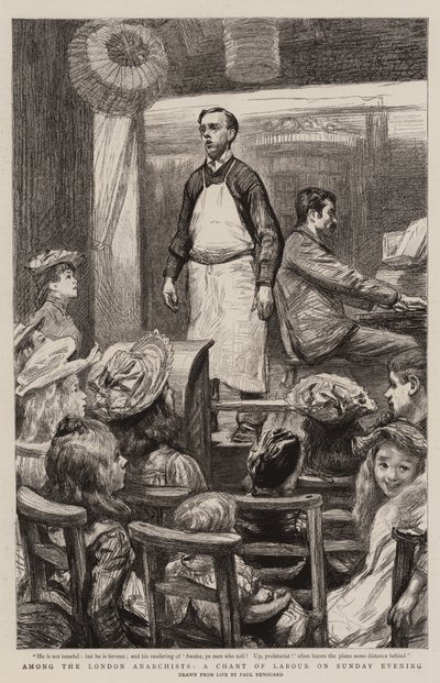 Blandt London-anarkisterne, en Chant of Labor søndag aften af Charles Paul Renouard