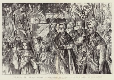 Festen for Jomfru Maria i Boulogne, Processionen til ære for Jomfru Maria af Charles Paul Renouard