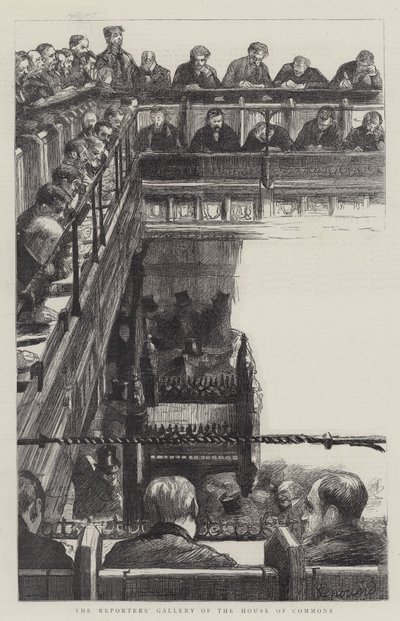 Underhusets journalistgalleri af Charles Paul Renouard