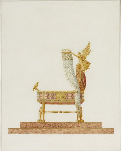 Design af bassinet for Hans Majestæt Kongen af Rom, 1811 af Charles Percier