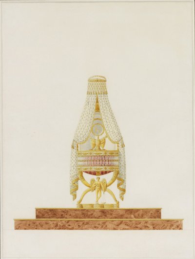 Design af bassinet for Hans Majestæt Kongen af Rom, 1811 af Charles Percier