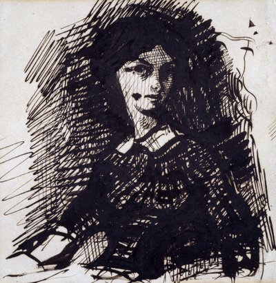 Portræt af Jeanne Duval, midten af det 19. århundrede af Charles Pierre Baudelaire