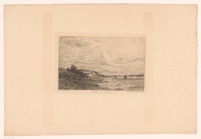 Udsigt over Seinen ved Honfleur La Seine før Honfleur (titel på objekt) af Charles Pierre Daubigny
