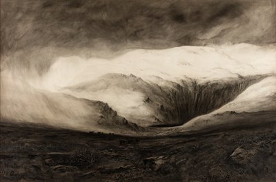 Vinter, Llyn Dulyn, udateret (akvarel på papir) af Charles Potter
