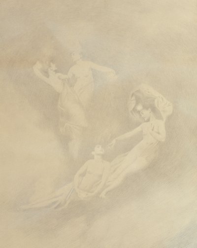 Ånder i tågen (silverpoint) af Charles Prosper Sainton