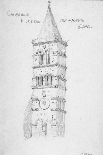 Campanile, S. Maria Maggiore, Rom, 1891 af Charles Rennie Mackintosh