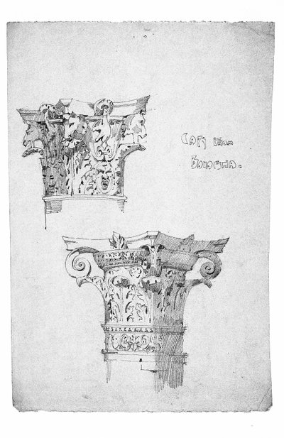 Hovedstæder fra Bologna, 1891 af Charles Rennie Mackintosh