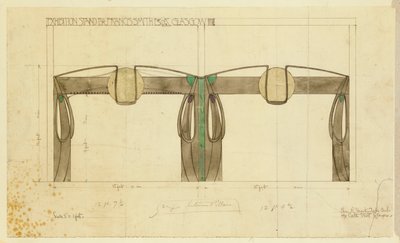 Design til en udstillingsstand for Francis Smith, brugt på Glasgow-udstillingen, vist i højden, 1901 af Charles Rennie Mackintosh