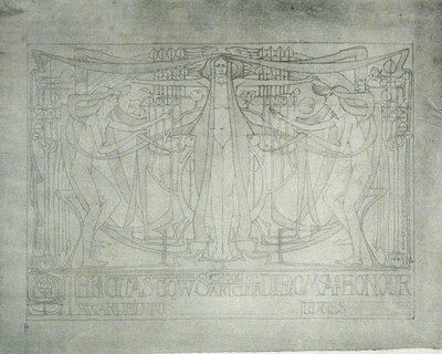 Diploma of Honour, Glasgow School of Art, 1893 (akvareltryk på rispapir) af Charles Rennie Mackintosh