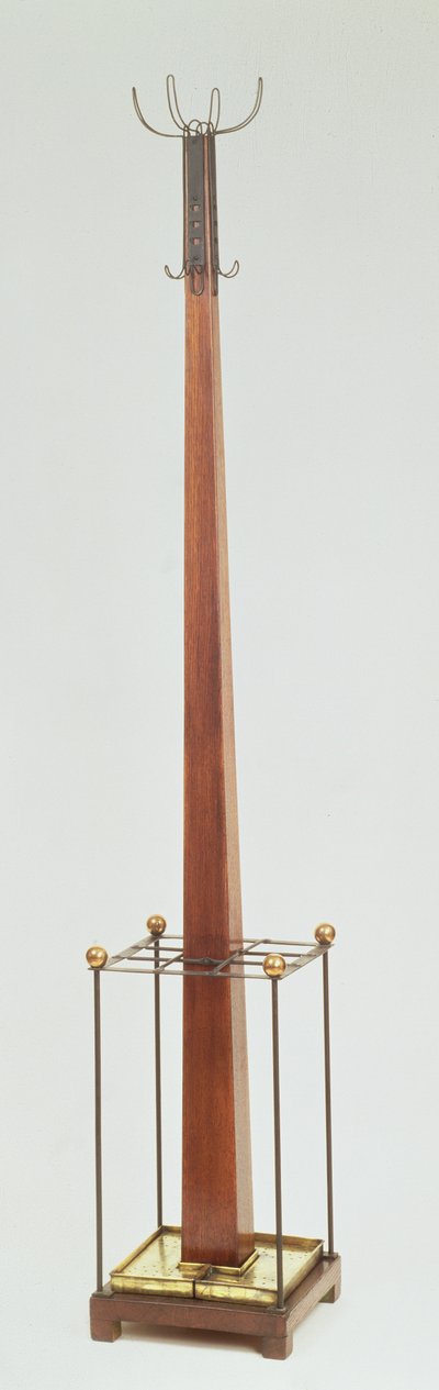 Hatte-, frakke- og paraplystativ til White Dining Room, Ingram Street Tearooms, 1905 af Charles Rennie Mackintosh