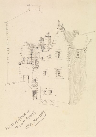 Hus på hjørnet af Mcleod Street af Charles Rennie Mackintosh