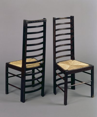 Stigestole, ca. 1903 (bejdset eg) af Charles Rennie Mackintosh