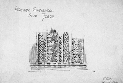 Orvieto Cathedral Door Jamb, 1891 af Charles Rennie Mackintosh