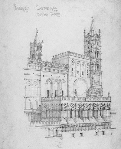 Palermo Cathedral, Eastern Turrets, 1891 af Charles Rennie Mackintosh
