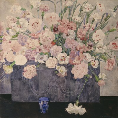 Pinks (akvarel på papir) af Charles Rennie Mackintosh