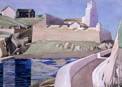Fyrtårnet, 1927 (wc over blyant på papir) af Charles Rennie Mackintosh