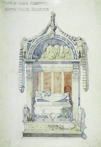 Carlo Marsuppinis grav, Santa Croce, Firenze, 1891 (akvarel på papir) af Charles Rennie Mackintosh