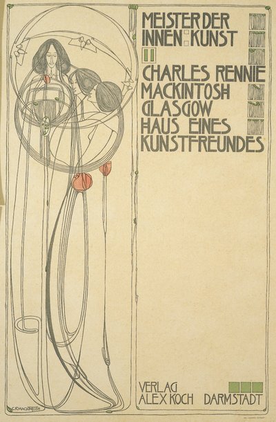 Titelblad til House of an Art Friend (Meister der Innenkunst II), 1902 af Charles Rennie Mackintosh