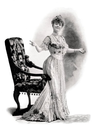 En parisisk skuespillerinde, Mademoiselle Charlotte Wiehe, 1901. af Charles Reutlinger