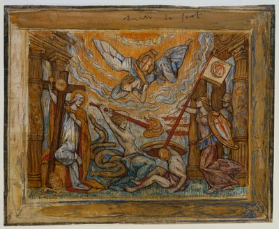 Design for the drop curtain of a playdani af Charles Ricketts