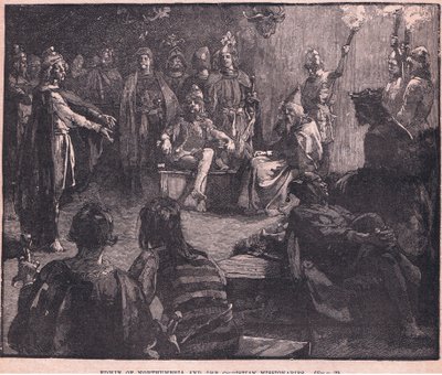 Edwin af Northumbria og de kristne missionærer af Charles Ricketts