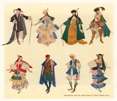 Originale designs til The Gondoliers af Charles Ricketts