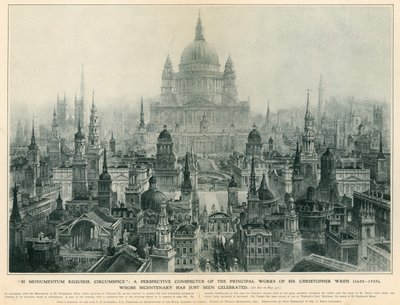 Et perspektivisk overblik over de vigtigste værker af Sir Christopher Wren af Charles Robert Cockerell
