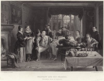Falstaff og hans venner af Charles Robert Leslie