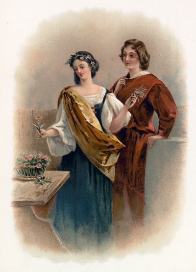 Florizel og Perdita fra Vinterens fortælling af Charles Robert Leslie