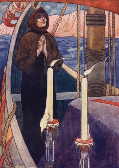 En munk fik i en vision besked på at tage Andrews knogler om bord på et bestemt skib af Charles Robinson