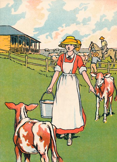 En australsk mejerifarm, 1912 af Charles Robinson