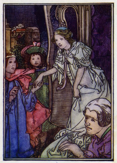 Askepot (farve litho) af Charles Robinson