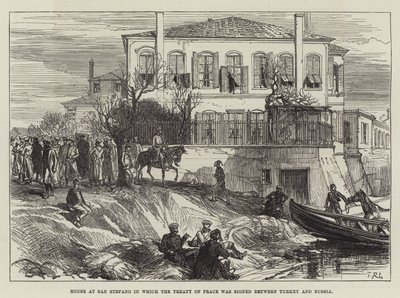 Huset i San Stefano, hvor fredstraktaten blev underskrevet mellem Tyrkiet og Rusland af Sir John Charles Robinson