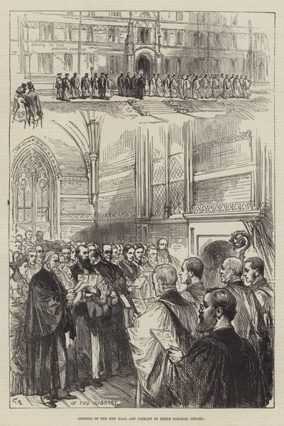 Åbning af New Hall and Library of Keble College, Oxford af Sir John Charles Robinson