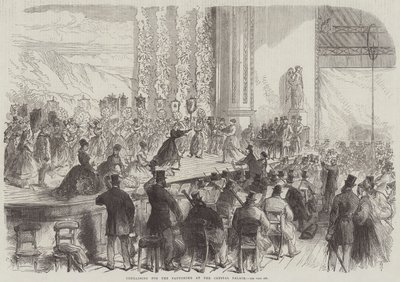 Der øves til Pantomime i Crystal Palace af Sir John Charles Robinson
