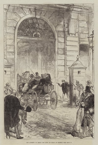 Forsøg på at skyde kongen af Spanien i Madrid af Sir John Charles Robinson