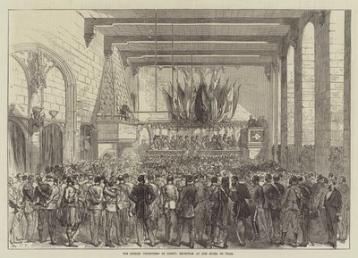 De engelske frivillige i Gent, modtagelse på Hotel de Ville af Sir John Charles Robinson