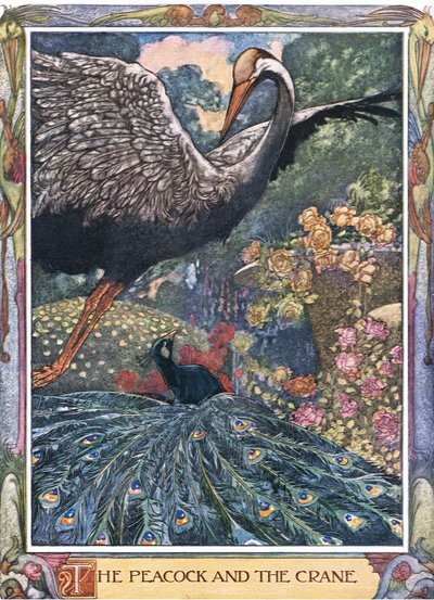 Påfuglen og tranen, 1930
