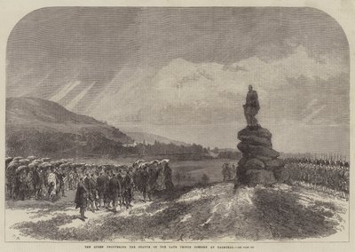 Dronningen afslører statuen af den afdøde prinsgemale i Balmoral af Sir John Charles Robinson