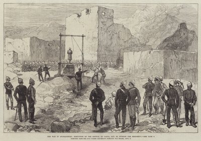 The War in Afghanistan, Execution of the Kotwal of Cabul, 26. oktober, uden for residency af Sir John Charles Robinson
