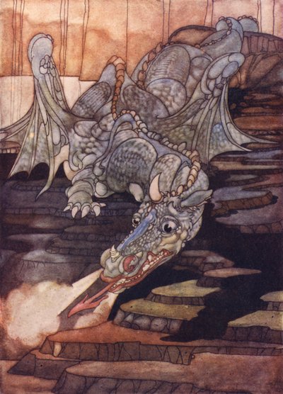 Dragen dræbt af Saint George af Charles Robinson