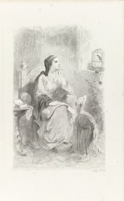 Helene kigger gennem et vindue af Charles Rochussen